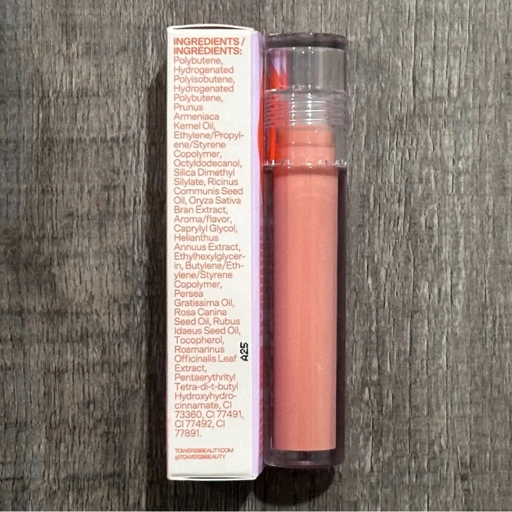 New Tower 28 Shine On Lip Oil Jelly Lip Gloss in Oat